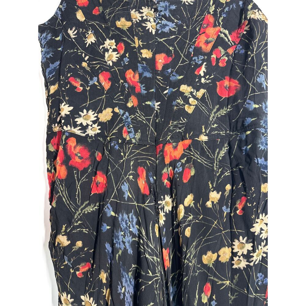 Polo by Ralph Lauren Corset Dress Floral Chiffon Sleeveless Maxi Multicolor 10 - Picture 6 of 9